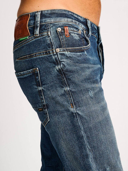 Staff Men's Denim Pants in Slim Fit Blue