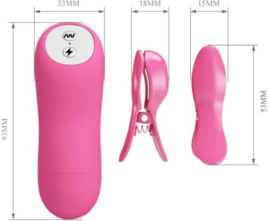 Baile Romantic Wave Vibrating Eletric Shock Σφιγκτήρες Θηλών