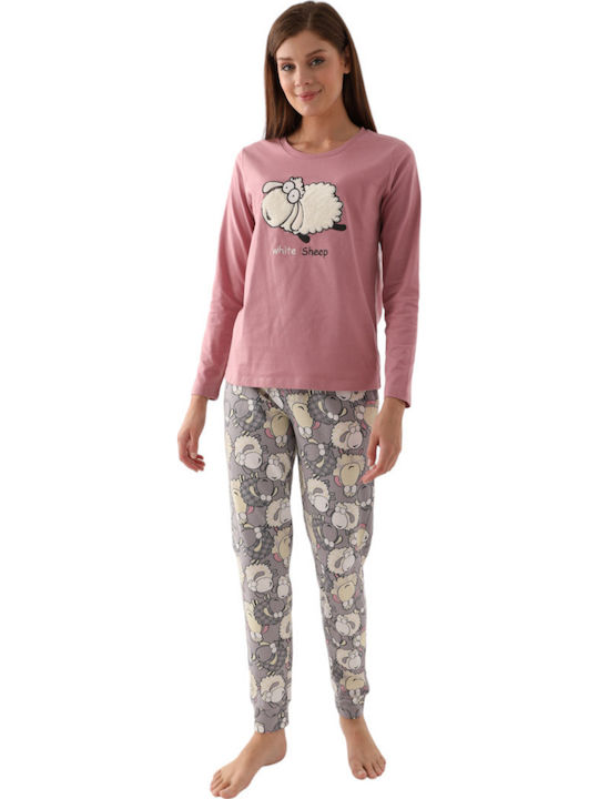 Roly Poly Sommer Damen Pyjama-Set Rosa