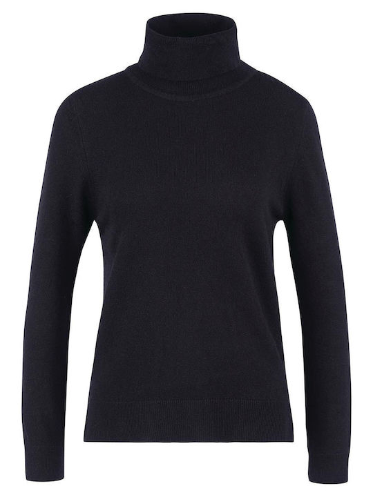 Pendle Damen Langärmeliges Wollrollkragenpullover Schwarz