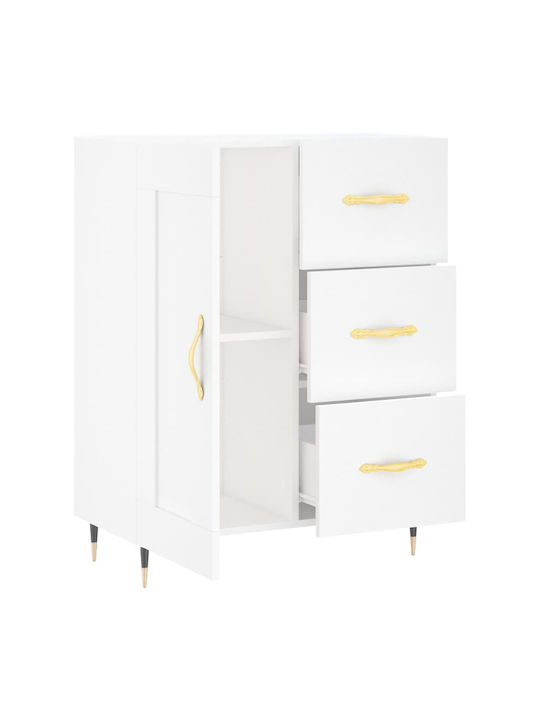 Bufet cu Sertare Alb 69.5x34x90cm