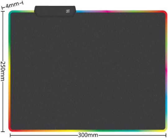 Weibo K7 Gaming Mouse Pad (300mm) με RGB Φωτισμό Μαύρο 365355