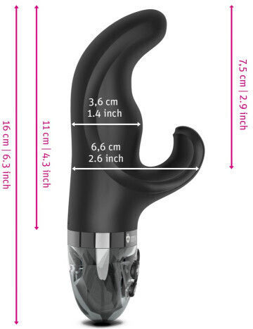 Mystim E-stim Δονητής Rabbit 16cm Μαύρος