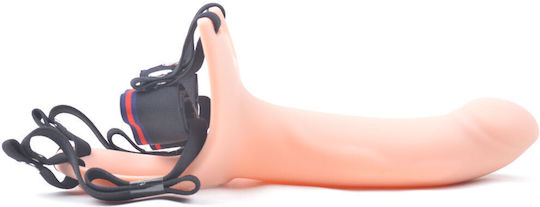 Kinksters Gurtzeug mit Dildo in Hautfarbe