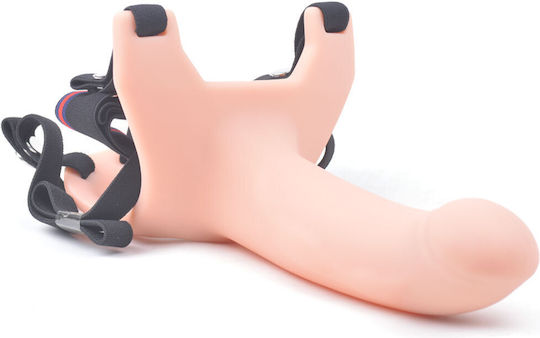 Kinksters Gurtzeug mit Dildo in Hautfarbe