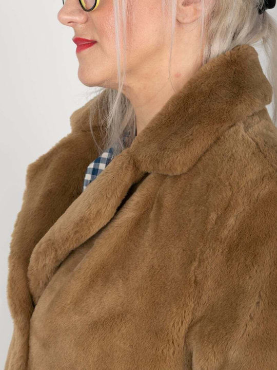 OAKWOOD WOMAN FUR COAT 64292.NUTS