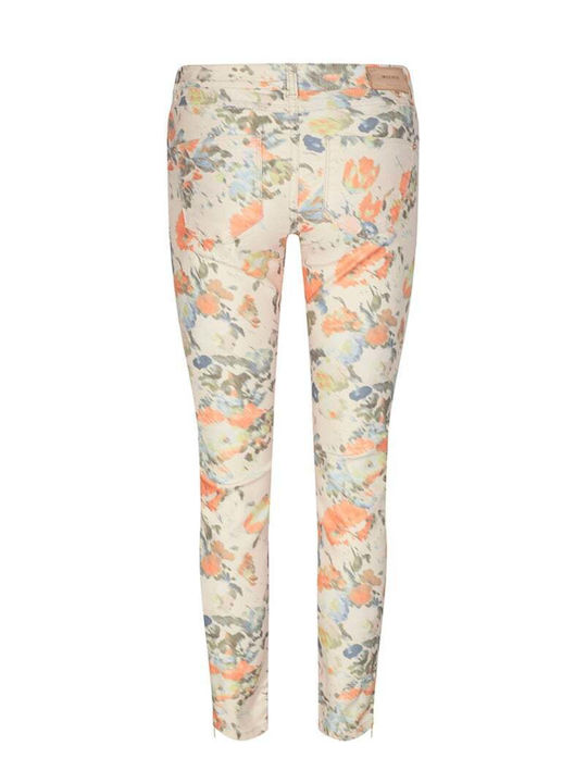 MOS MOSH FLORAL PANT LINE 5SPEO WITH FLORAL SLIM FIT SLIM FIT 138340.Ecru