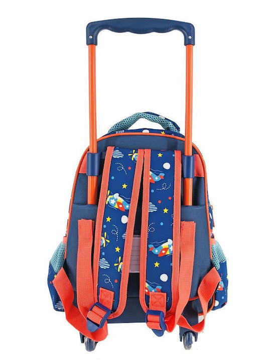 Must Team School Bag Trolley Kindergarten with Water Bottle Holder Blue 8L 27 x 10 x 31cm