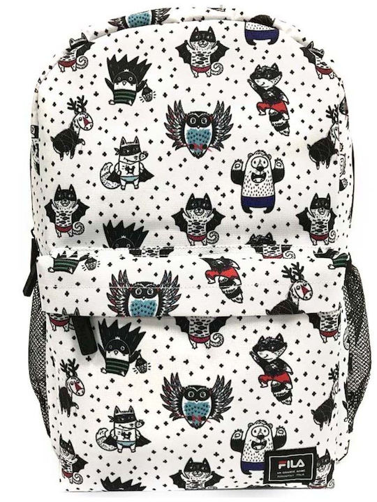 Fila Monster Schulranzen Rucksack Grundschule, Grundschule White-Black