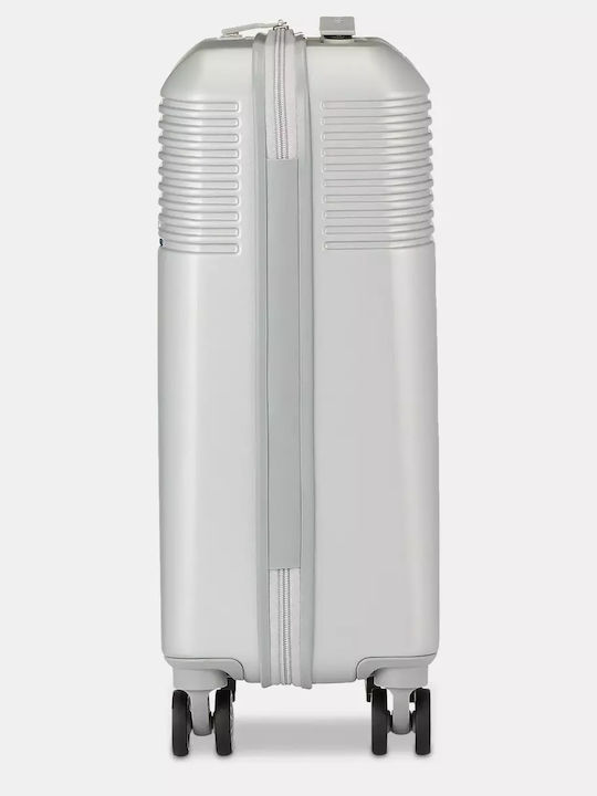 Hedgren Stripe HLNO01XS Valiză De Călătorie De Cabină Tough Argintie Cu 4 Roți Înălțime 55 Cm