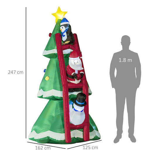 Beleuchtet Aufblasbar Weihnachtsdekoration Baum Klassisch 247cm