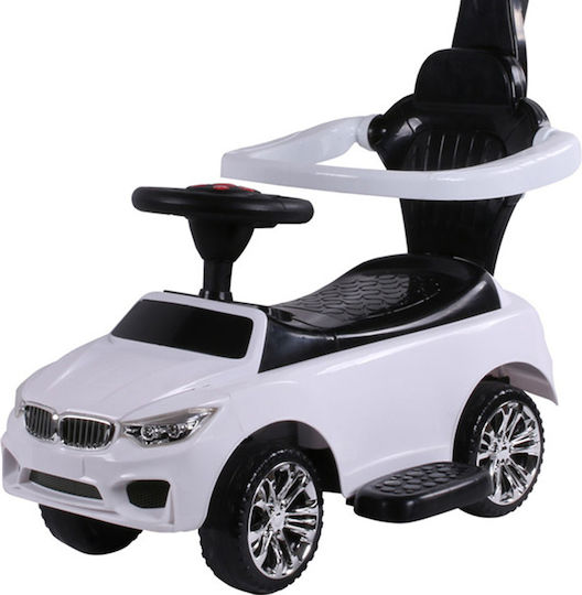 FreeOn Sport Mașină Ride On Cu Mâner Pentru Părinți Pentru 12+ Luni Albă