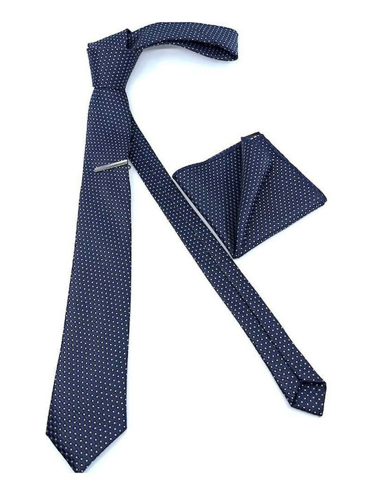 LEGEND TIES L-050.DK NV GREY DOT