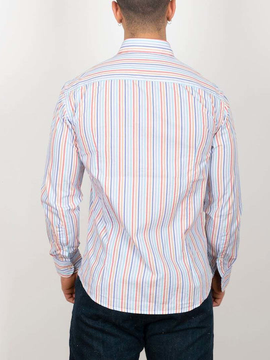 BASTONCINO LONG-SLEEVE MULTICOLOR STRIPED PATTERN SHIRT 100% COTTON REGULAR FIT 2540.1