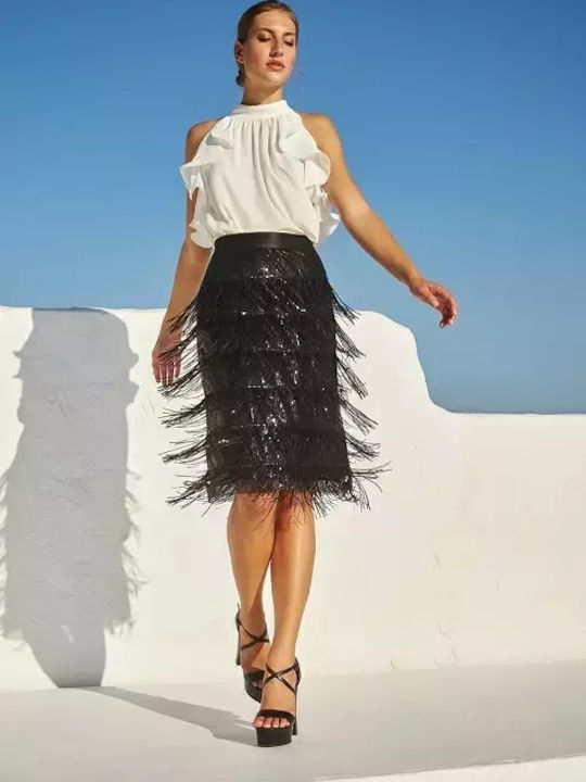 Ψηλόμεση Midi Φούστα Μαύρη