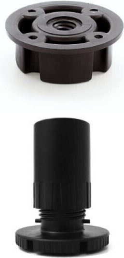 Volpato Plastic Furniture Leg Suitable for Cupboard / Wardrobe Black