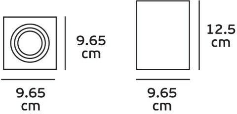 VK Lighting Μονό Σποτ με Ντουί GU10 σε Χάλκινο Χρώμα