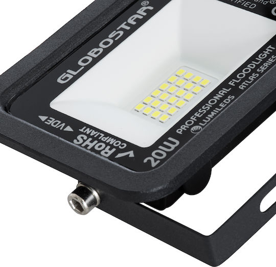 GloboStar Atlas Waterproof LED Floodlight 20W Cold White 6000K IP67