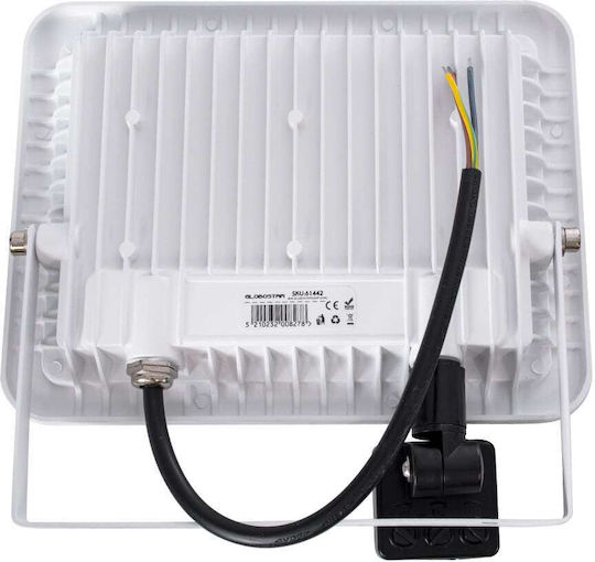 GloboStar Aurora Waterproof LED Floodlight 50W Cold White 6000K with Motion Sensor IP67