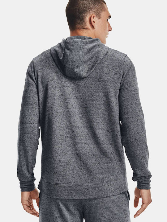 Under Armour Rival Terry Ζακέτα Γκρι με Κουκούλα