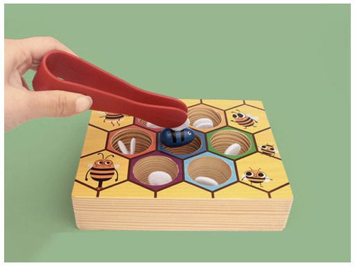 Kruzzel Babyspielzeug Bienenstock - Fang die Biene aus Holz für 36++ Monate