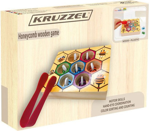 Kruzzel Babyspielzeug Bienenstock - Fang die Biene aus Holz für 36++ Monate