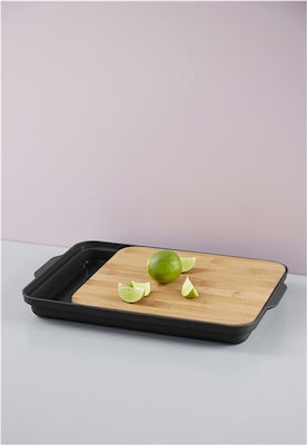 Rectangular Bamboo Chopping Board Black 37.3cm