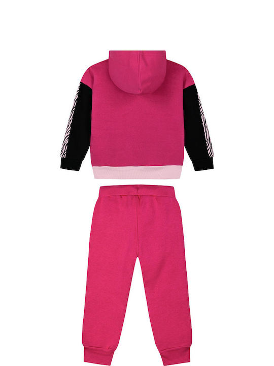 Energiers Kids Sweatpants Set Pink 2pcs Βαμβακερή