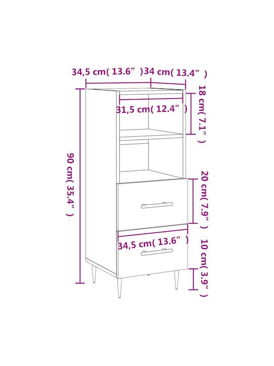 Cabinet de depozitare L34.5xW34xH90buc