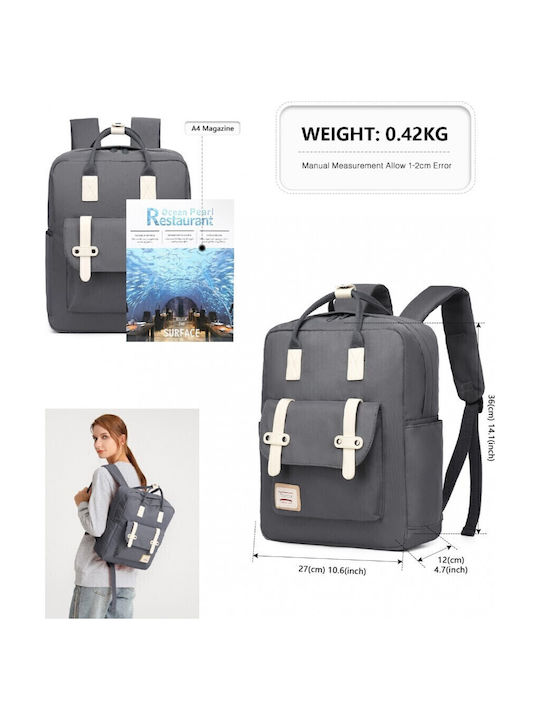 Kono Backpack Αδιάβροχο Γκρι