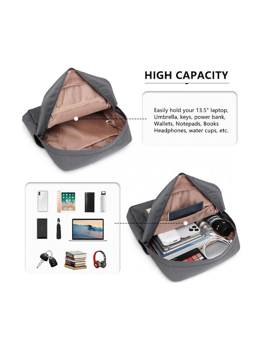 Kono Backpack Αδιάβροχο Γκρι
