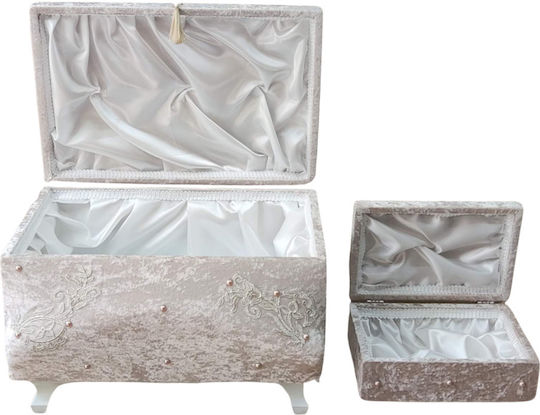 Olia Home Βαπτιστικό Κουτί από Βελούδο 55x35x30εκ.