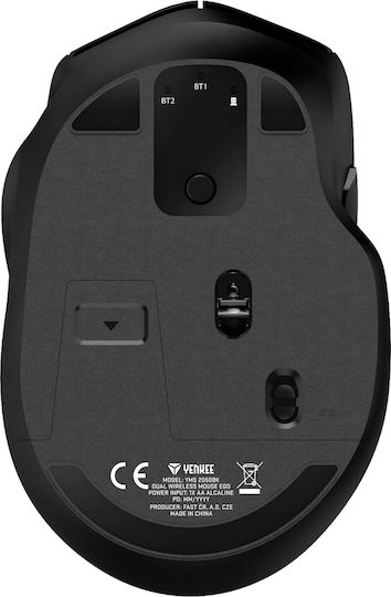 Yenkee YMS 2050BK Kabellos Ergonomisch Bluetooth Maus Gray