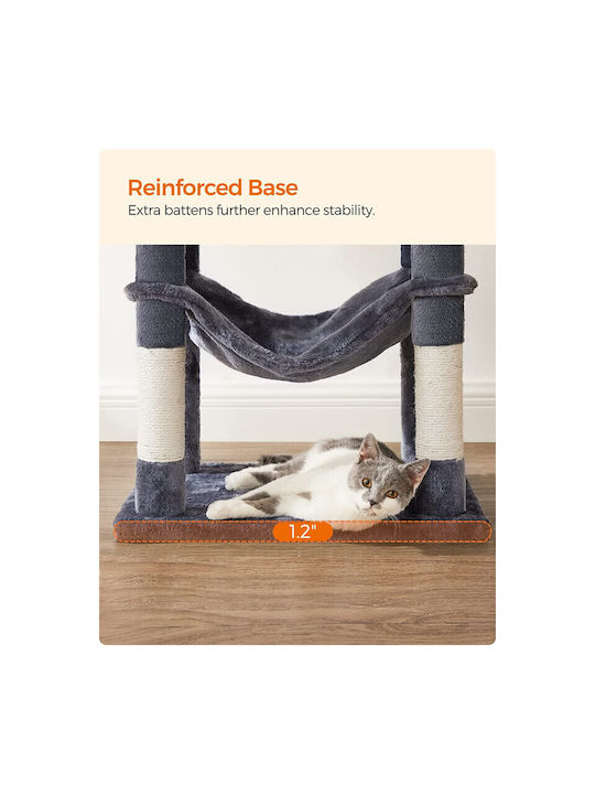Feandrea Scratching Post Cat Trees Gray 5 levels 55x45x143cm