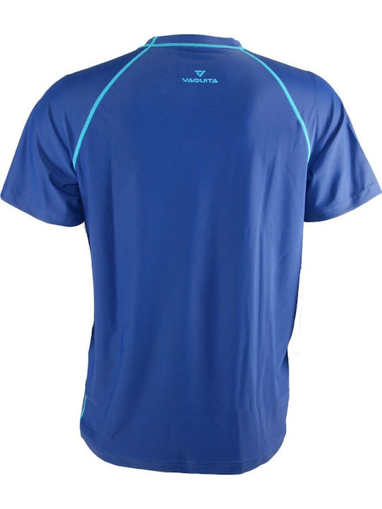 Vaquita Men's Short Sleeve Sun Protection Shirt Blue