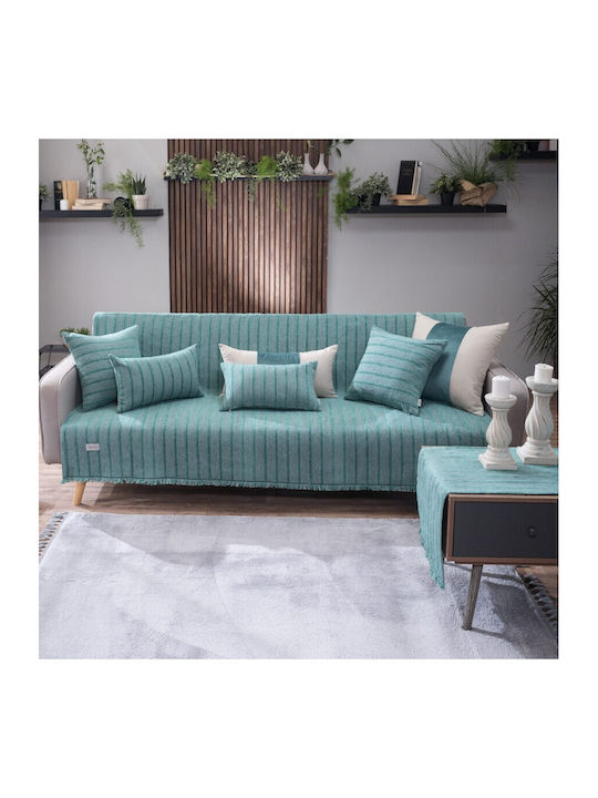 Teoran Teoran Jersey Sesselüberwurf Chenille 180x150cm 16 Mint