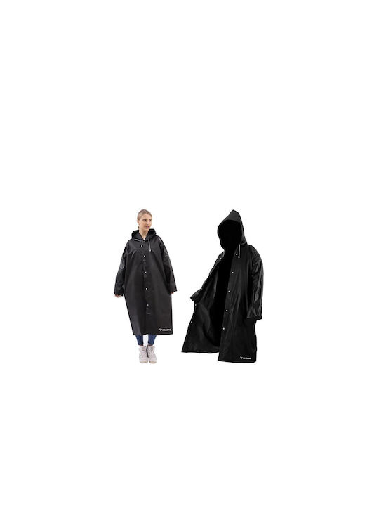 Trizand Waterproof Trenchcoat Work Black Length 110cm.