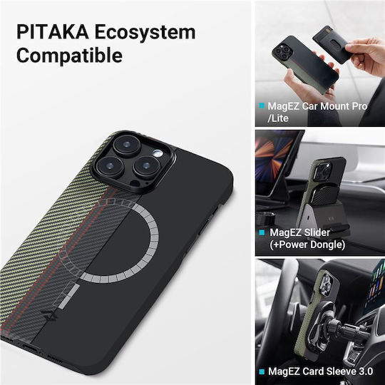 Pitaka Fusion Weaving MagEZ 3 Back Cover Aramid Fiber 0.95mm Overture (iPhone 14 Pro)
