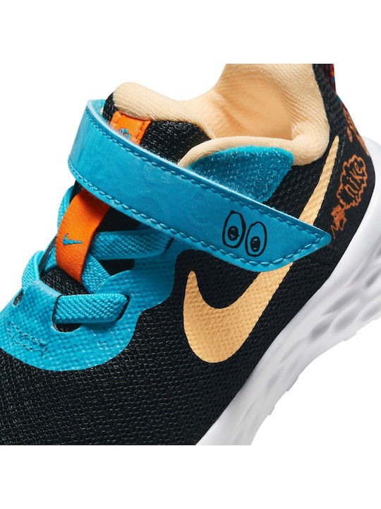 Revolution 6 Lil Tdv Kids Sports Shoes Running with Hoop & Loop Closure Black