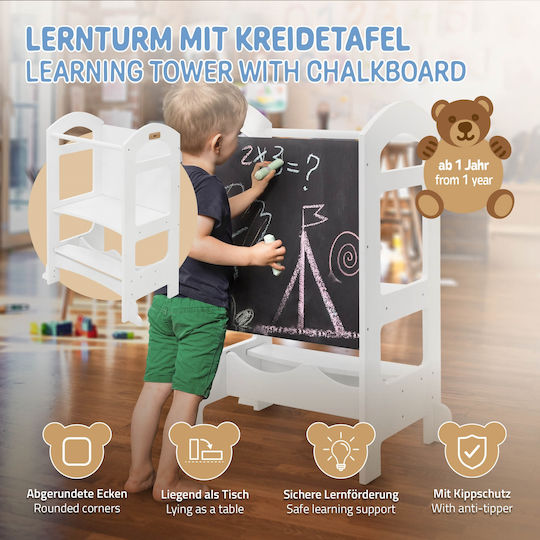 Learning Tower for Painting made of Wood White Joyz Learning Tower for Painting made of Wood White Joyz