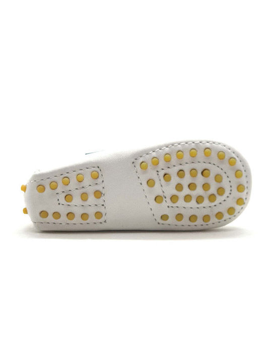 Pantofi copii din piele Albi