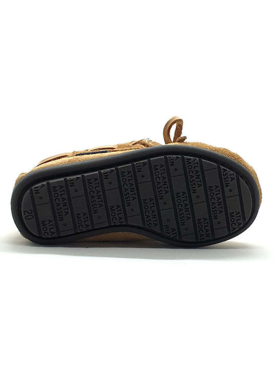 Boys Suede Slip-On Moccasins Beige