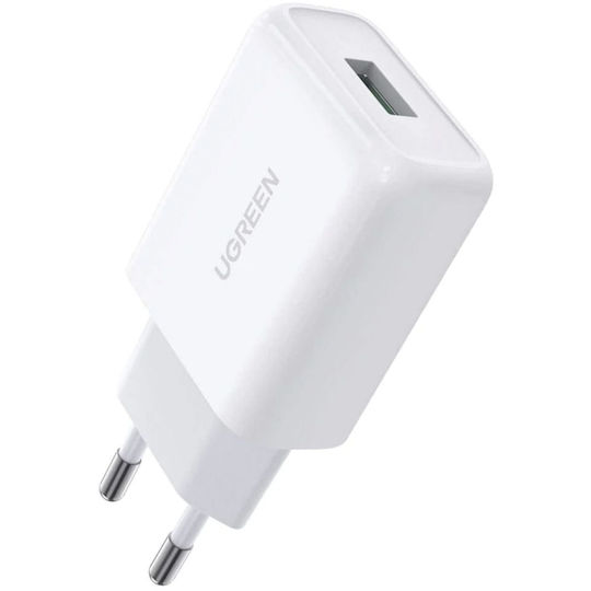 Ugreen Charger Without Cable with USB-A Port Quick Charge 3.0 Whites (CD122)