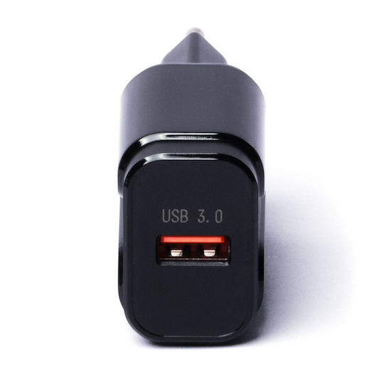 Wozinsky Charger Without Cable with USB-A Port Quick Charge 3.0 Blacks (WWC-B02)