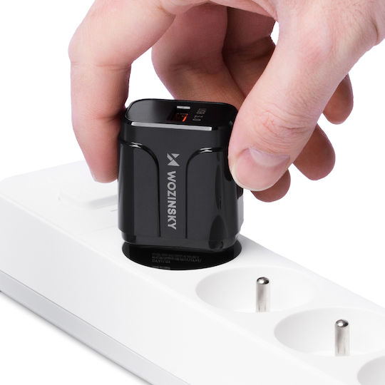 Wozinsky Charger Without Cable with USB-A Port Quick Charge 3.0 Blacks (WWC-B02)