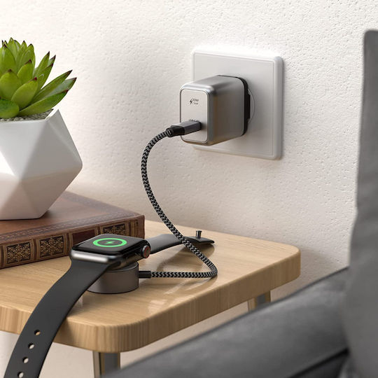 Satechi Φορτιστής Χωρίς Καλώδιο GaN με Θύρα USB-C 30W Power Delivery Γκρι (ST-UC30WCM)