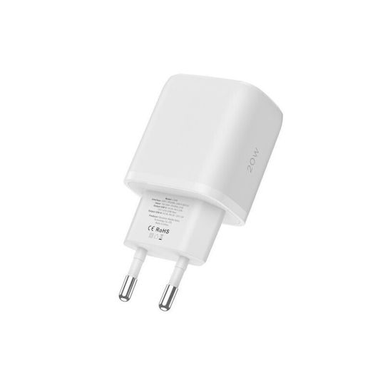 Tech-Protect Φορτιστής με Θύρα USB-A και Θύρα USB-C και Καλώδιο USB-C 20W Power Delivery / Quick Charge 3.0 Λευκός (C20W)