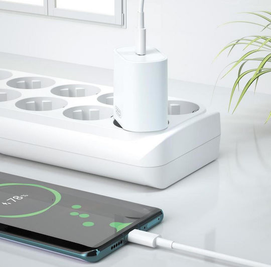 XO Ladegerät ohne Kabel mit USB-C Anschluss 25W Stromlieferung Weißs (L91)