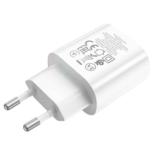 Hoco Charger Without Cable with USB-C Port 25W Power Delivery Whites (N22 Jetta)