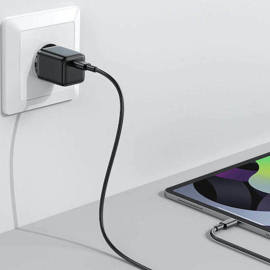 Joyroom Φορτιστής με Θύρα USB-C και Καλώδιο USB-C 25W Power Delivery Μαύρος (L-P251)